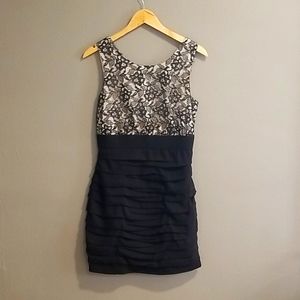 Black lace cocktail dress